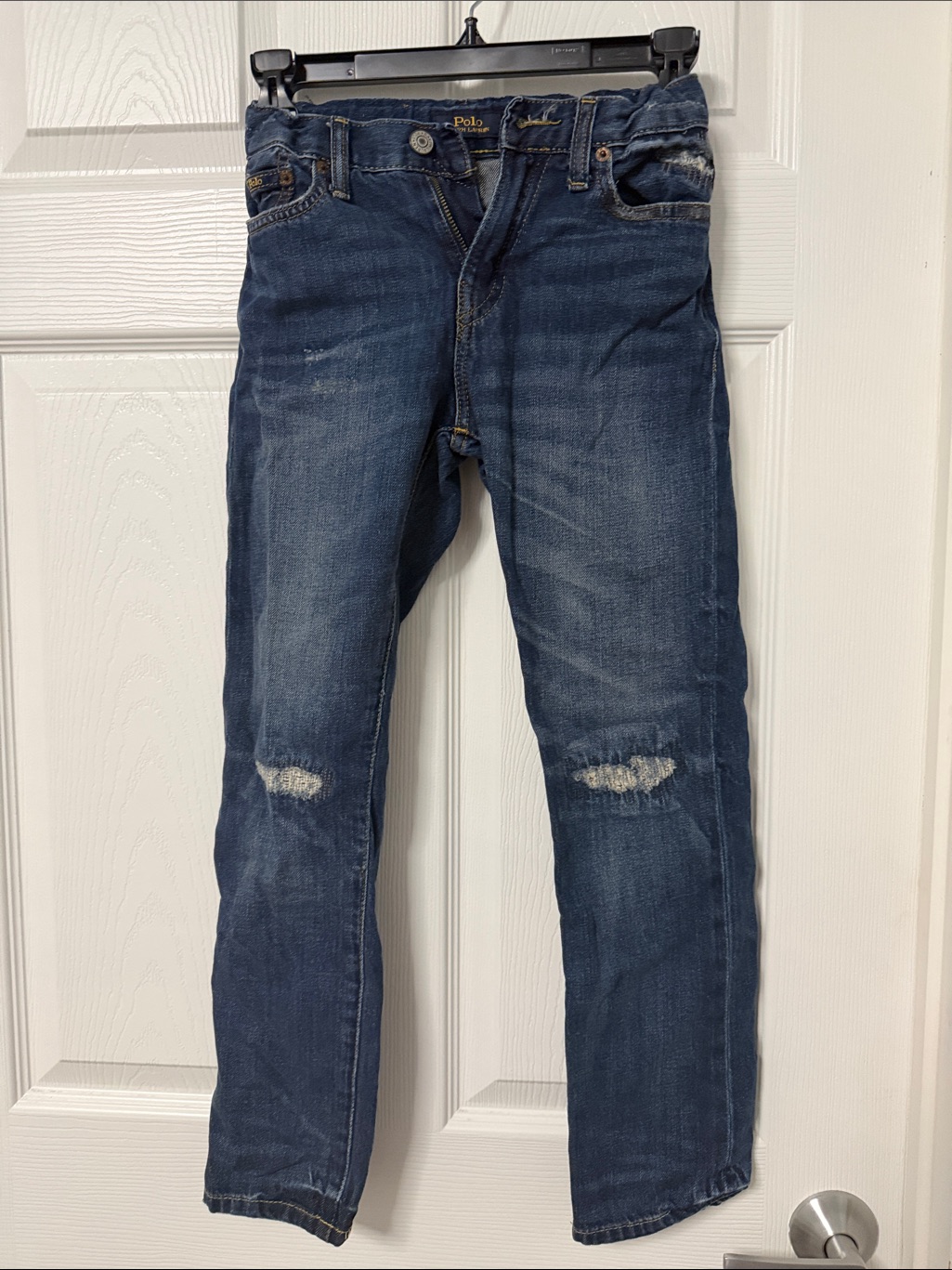Polo By Ralph Lauren Men's Sullivan Slim Distressed Indigo Jeans